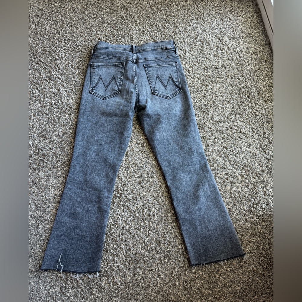 MOTHER Inside Crop Fray - Gray Wash Sz 30